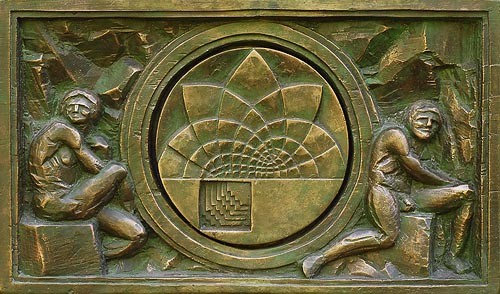Bronze bas reliefs, opera art, mythical mathematical art
